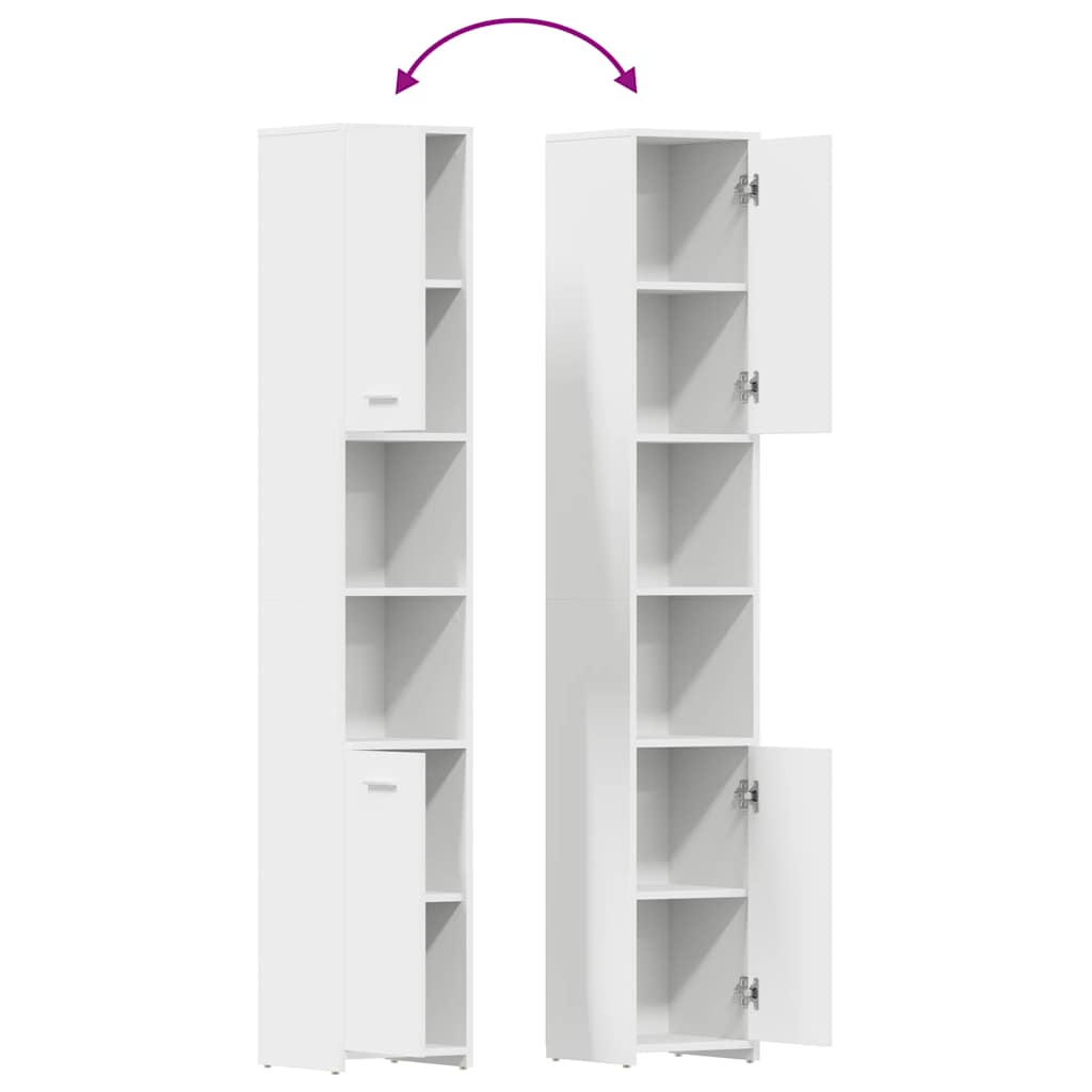 Bathroom Cabinet White 30x30x183.5 cm Engineered Wood