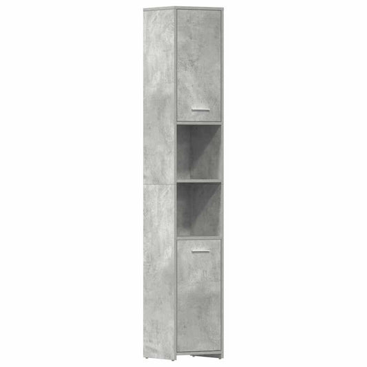 Bathroom Cabinet Concrete Grey 30x30x183.5 cm Engineered Wood