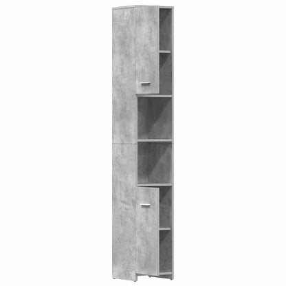 Bathroom Cabinet Concrete Grey 30x30x183.5 cm Engineered Wood