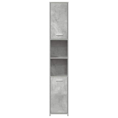 Bathroom Cabinet Concrete Grey 30x30x183.5 cm Engineered Wood