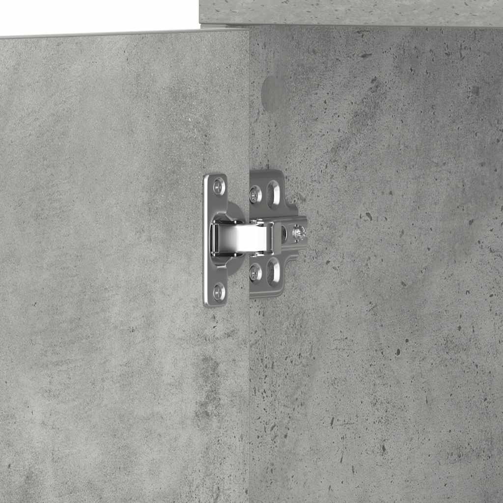 Bathroom Cabinet Concrete Grey 30x30x183.5 cm Engineered Wood