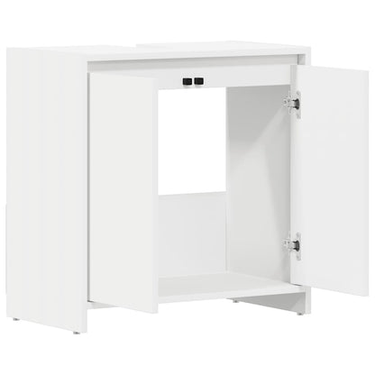 Bathroom Cabinet White 60x33x61 cm Engineered Wood