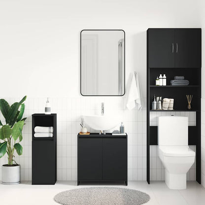 Bathroom Cabinet Black 60x33x60 cm Engineered Wood