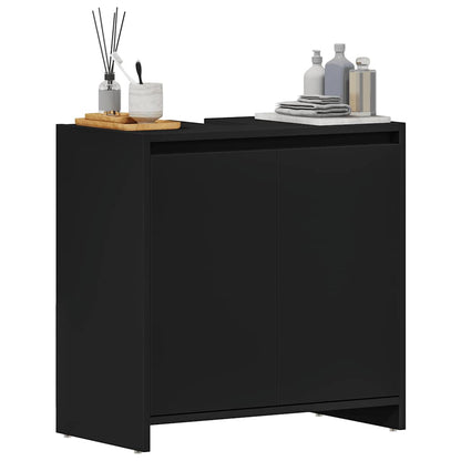 Bathroom Cabinet Black 60x33x61 cm Engineered Wood