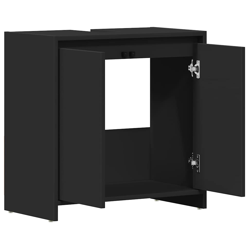 Bathroom Cabinet Black 60x33x60 cm Engineered Wood