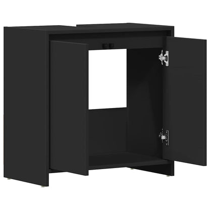 Bathroom Cabinet Black 60x33x60 cm Engineered Wood