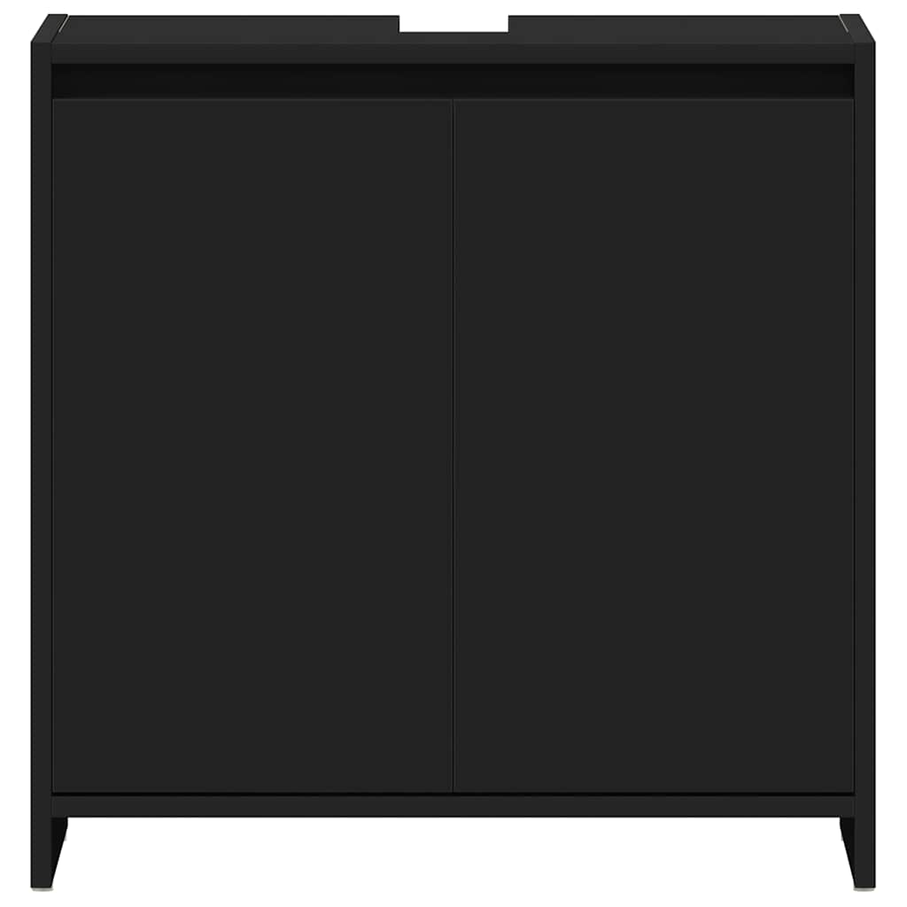 Bathroom Cabinet Black 60x33x60 cm Engineered Wood
