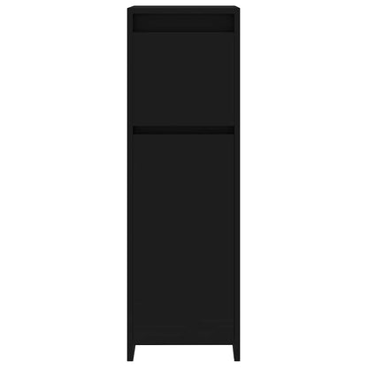 Bathroom Cabinet Black 30x30x95 cm Engineered Wood