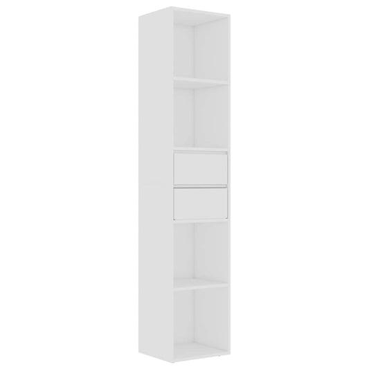 802867 vidaXL Book Cabinet White 36x30x171 cm Engineered Wood