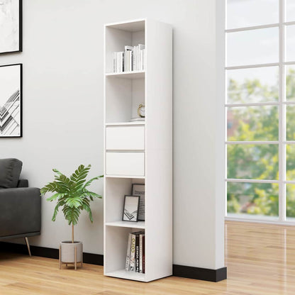 802867 vidaXL Book Cabinet White 36x30x171 cm Engineered Wood