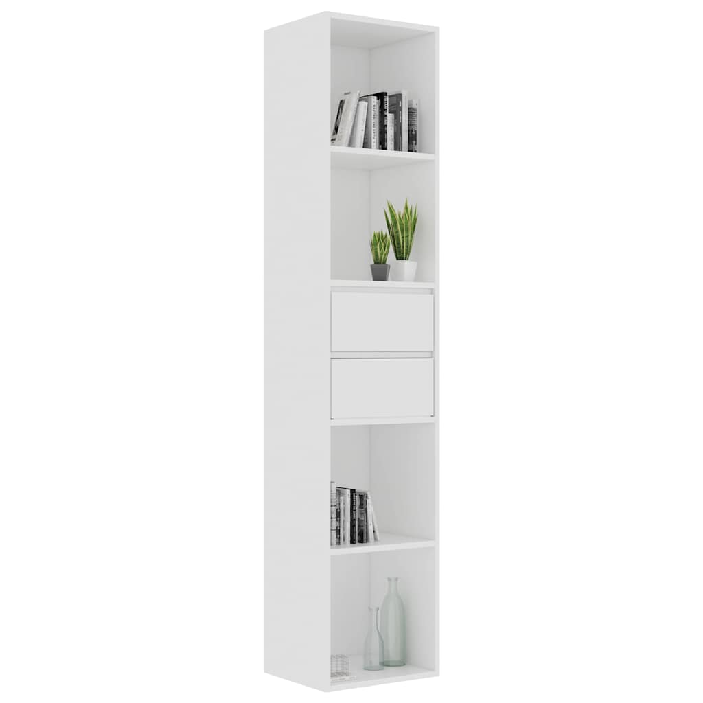 802867 vidaXL Book Cabinet White 36x30x171 cm Engineered Wood