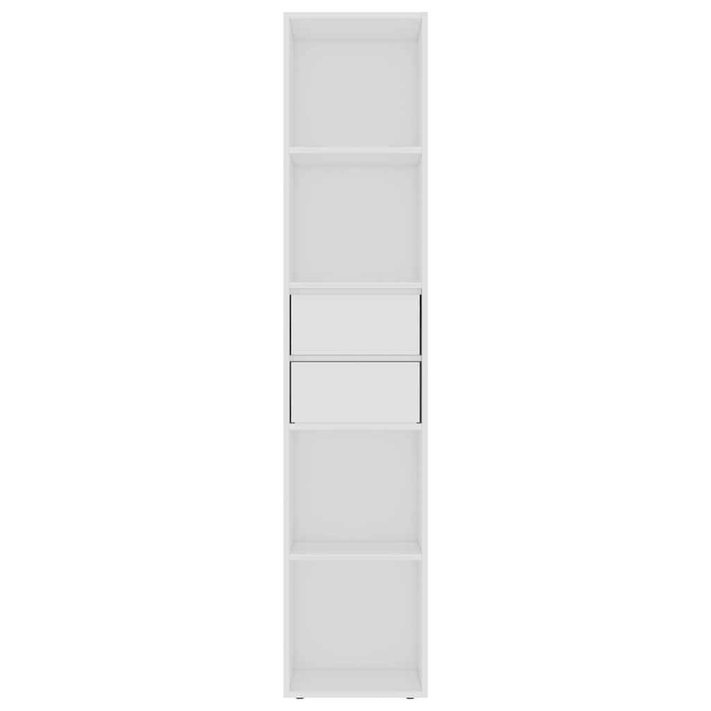 802867 vidaXL Book Cabinet White 36x30x171 cm Engineered Wood