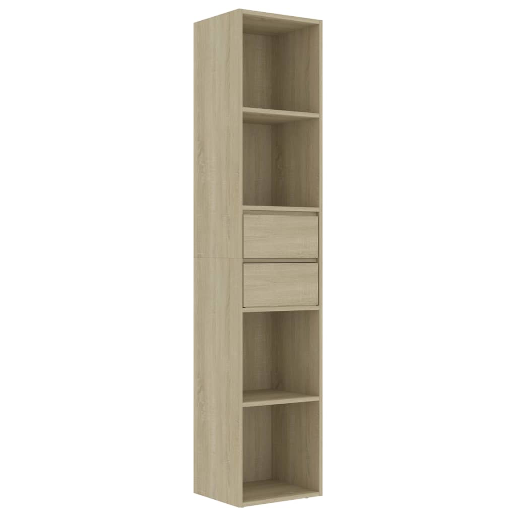 802870 vidaXL Book Cabinet Sonoma Oak 36x30x171 cm Engineered Wood