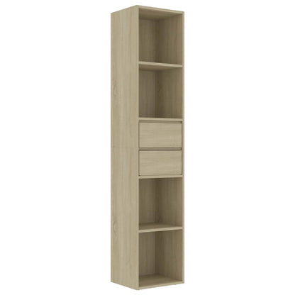 802870 vidaXL Book Cabinet Sonoma Oak 36x30x171 cm Engineered Wood