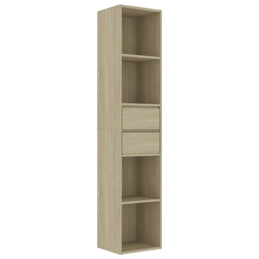 802870 vidaXL Book Cabinet Sonoma Oak 36x30x171 cm Engineered Wood