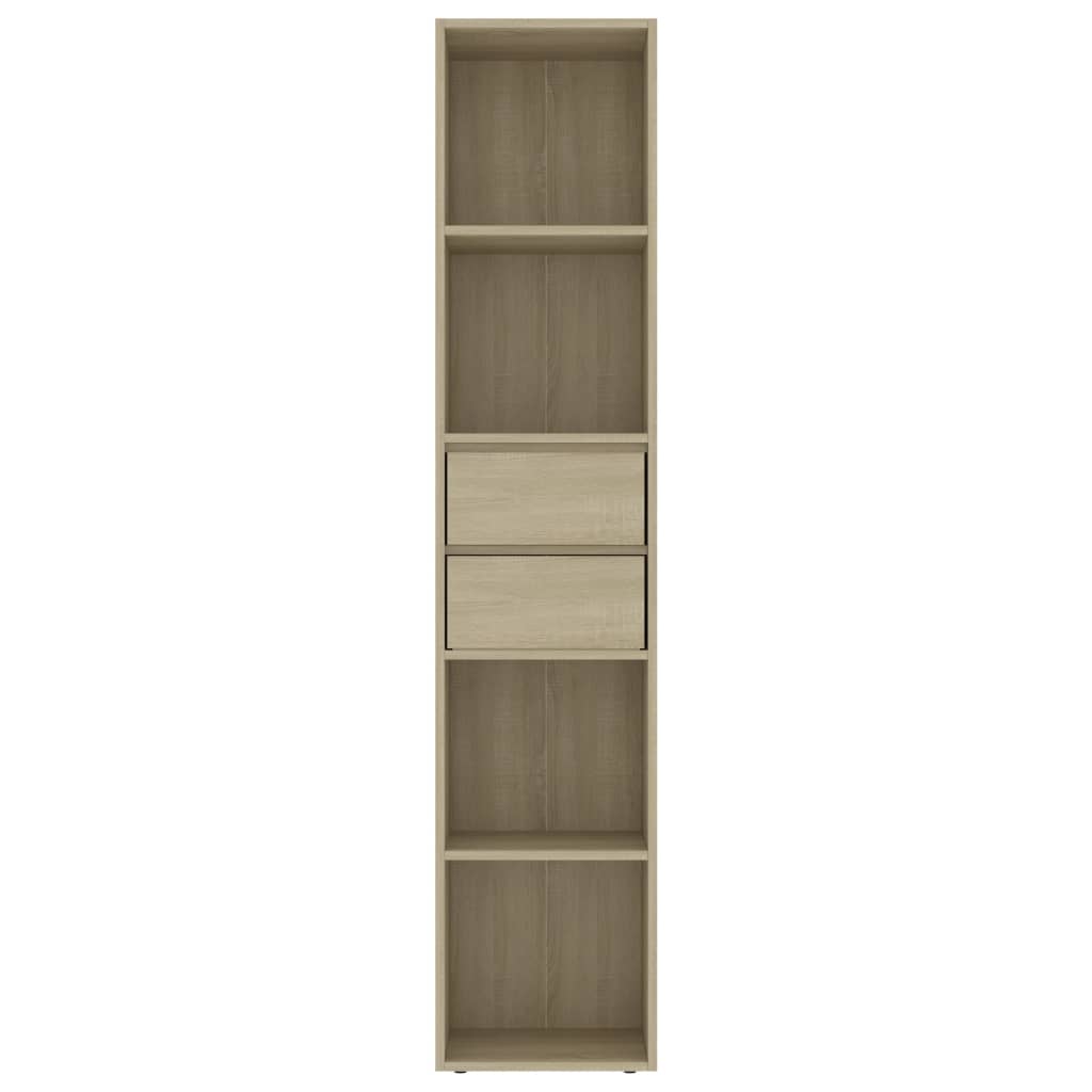 802870 vidaXL Book Cabinet Sonoma Oak 36x30x171 cm Engineered Wood