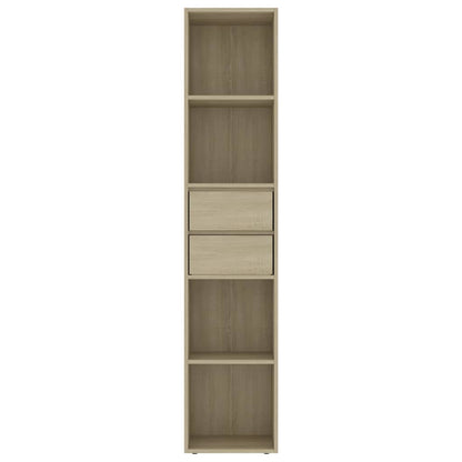 802870 vidaXL Book Cabinet Sonoma Oak 36x30x171 cm Engineered Wood