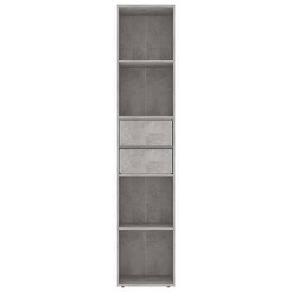Book Cabinet Concrete Grey 36x30x171 cm Engineered Wood