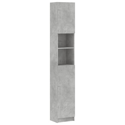 Bathroom Cabinet | Concrete grey | Engineered wood | Tall