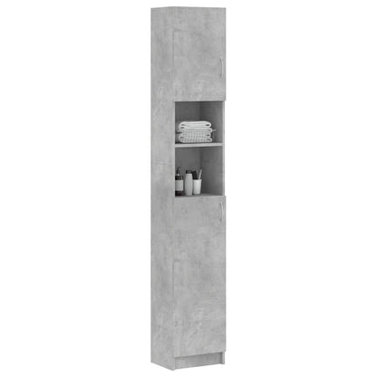 Bathroom Cabinet | Concrete grey | Engineered wood | Tall