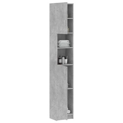 Bathroom Cabinet | Concrete grey | Engineered wood | Tall