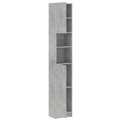 Bathroom Cabinet | Concrete grey | Engineered wood | Tall