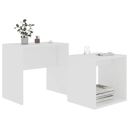 Coffee Table Set White 48x30x45 cm Engineered Wood