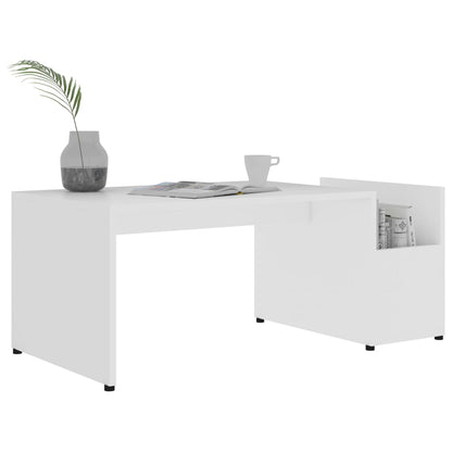 Coffee Table White 90x45x35 cm Engineered Wood