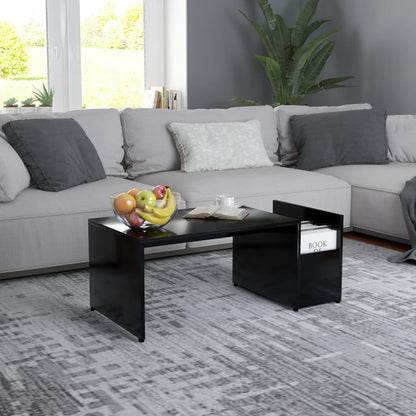 Coffee Table Black 90x45x35 cm Engineered Wood