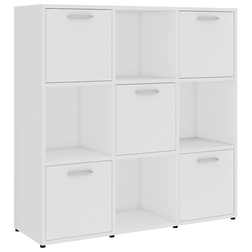 802930 vidaXL Book Cabinet White 90x30x90 cm Engineered Wood