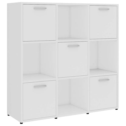 802930 vidaXL Book Cabinet White 90x30x90 cm Engineered Wood