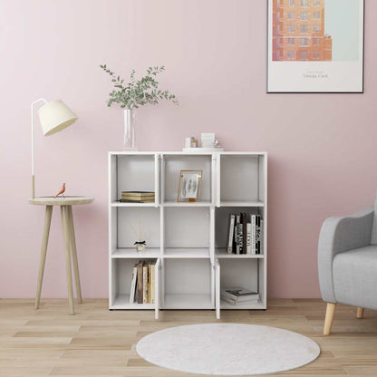 802930 vidaXL Book Cabinet White 90x30x90 cm Engineered Wood