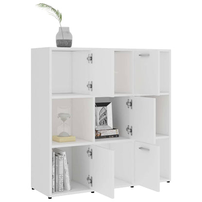 802930 vidaXL Book Cabinet White 90x30x90 cm Engineered Wood