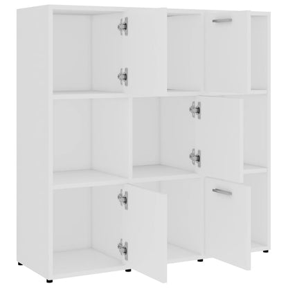 802930 vidaXL Book Cabinet White 90x30x90 cm Engineered Wood