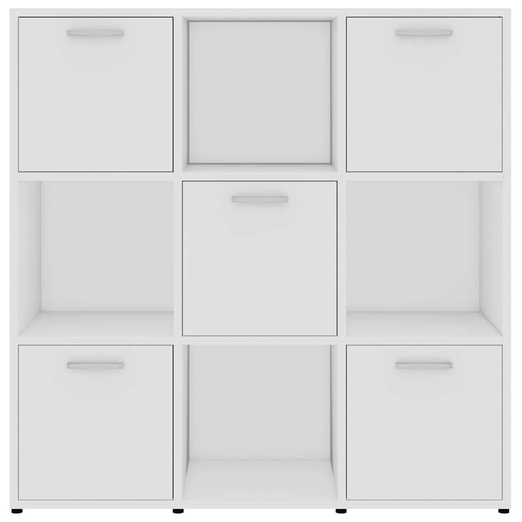 802930 vidaXL Book Cabinet White 90x30x90 cm Engineered Wood