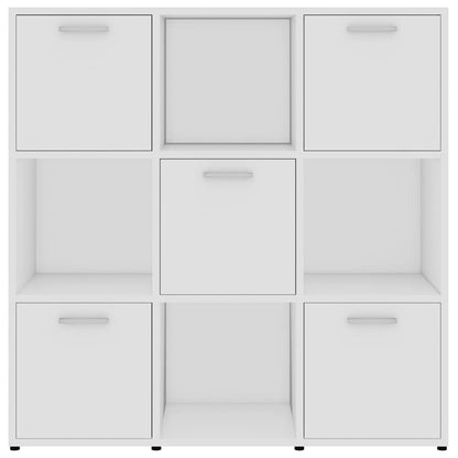 802930 vidaXL Book Cabinet White 90x30x90 cm Engineered Wood