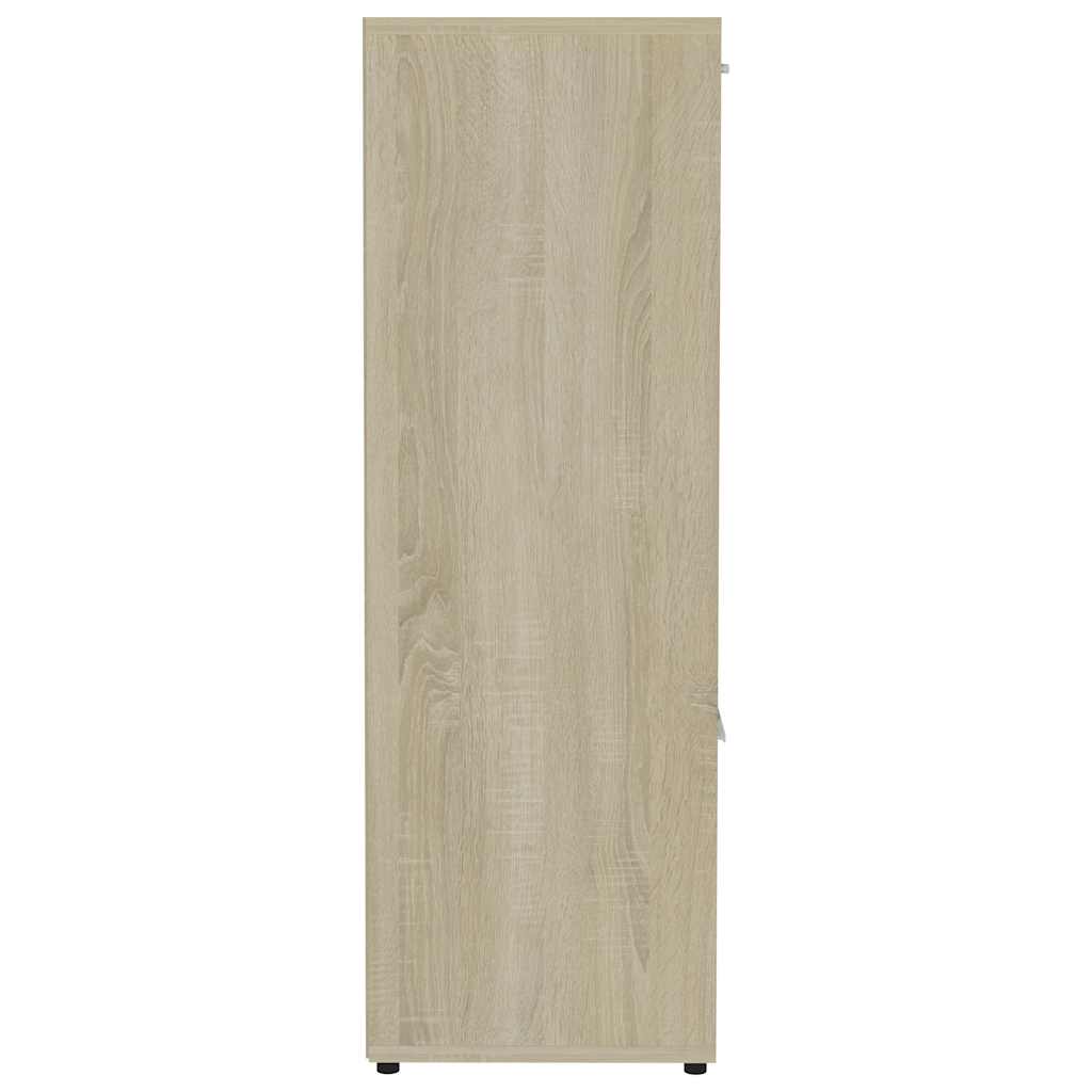 802933 vidaXL Book Cabinet Sonoma Oak 90x30x90 cm Engineered Wood
