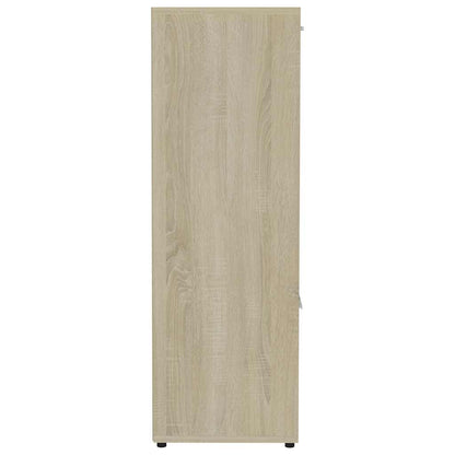 802933 vidaXL Book Cabinet Sonoma Oak 90x30x90 cm Engineered Wood