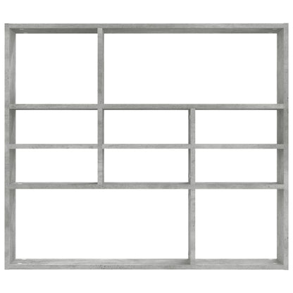 Wall Shelf Concrete Grey 90x16x78 cm Engineered Wood