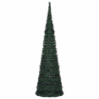 Pop-up String Artificial Pre-lit Christmas Tree Green 150 cm