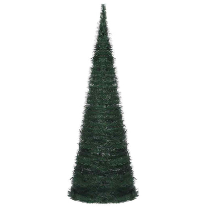 Pop-up String Artificial Pre-lit Christmas Tree Green 180 cm