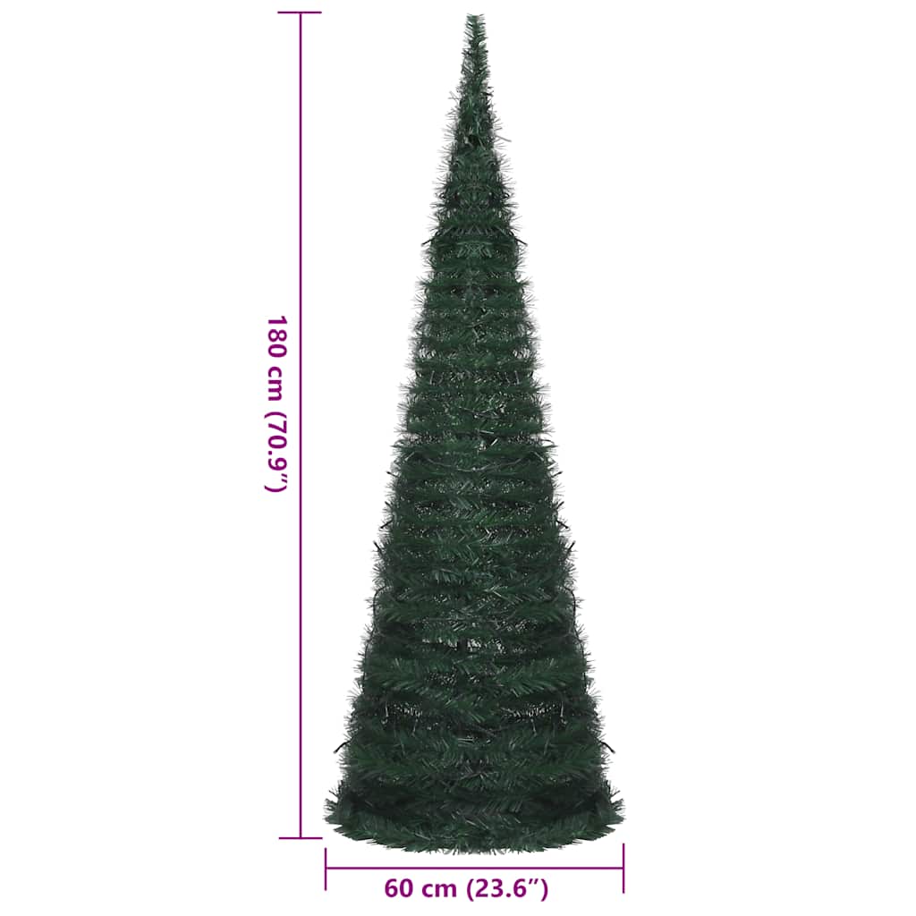 Pop-up Christmas Tree | Green | PVC | Tall | Collapsible