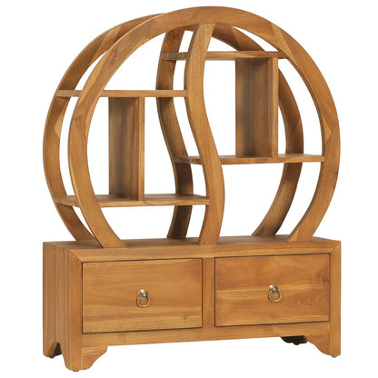 Cabinet with Yin Yang Shelf 68x26x83 cm Solid Teak Wood