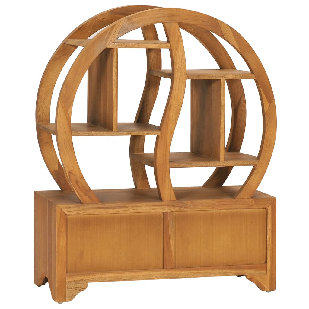 Cabinet with Yin Yang Shelf 68x26x83 cm Solid Teak Wood