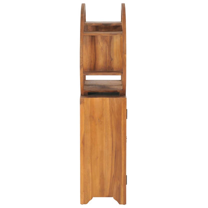 Cabinet with Yin Yang Shelf 70x30x130 cm Solid Teak Wood