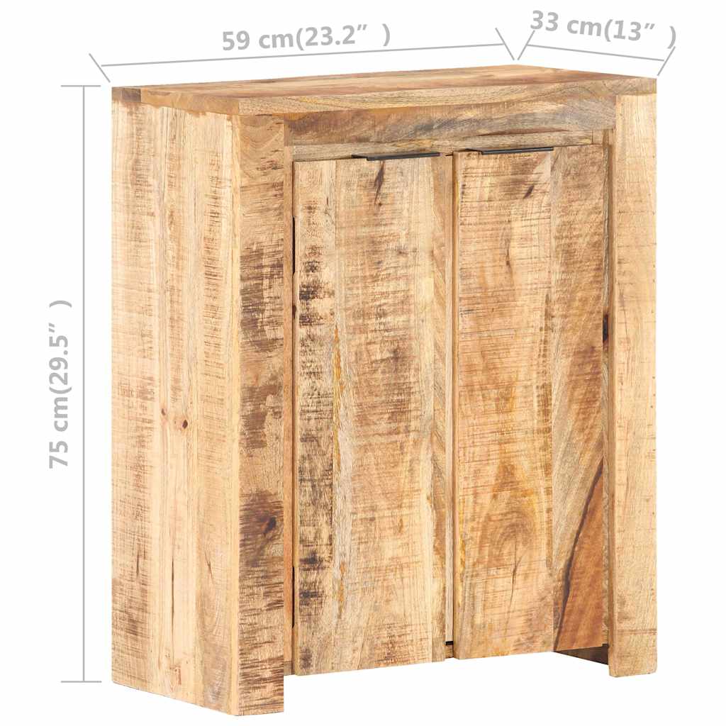 320212 vidaXL Sideboard 59x33x75 cm Rough Mango Wood