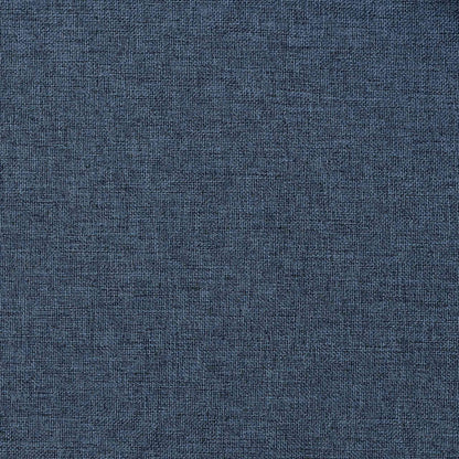 Linen-Look Blackout Curtains with Grommets 2 pcs Blue 140x245cm