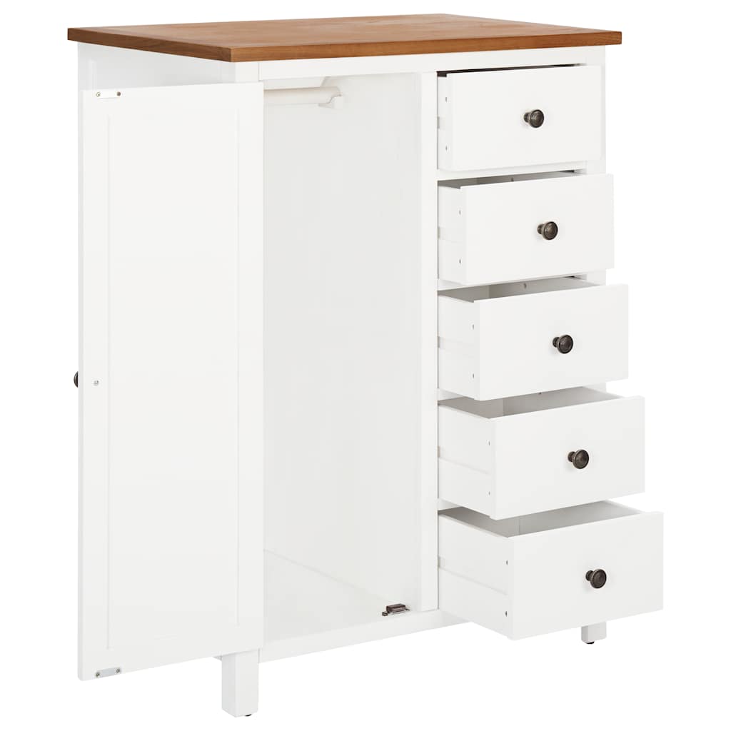 Wardrobe 76x52x105 cm Solid Oak Wood