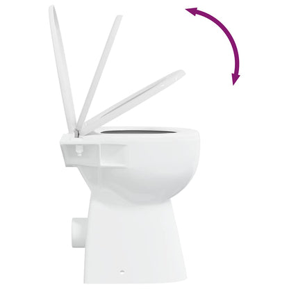 Rimless Toilet 7 cm Extra Height Soft Close Ceramic White