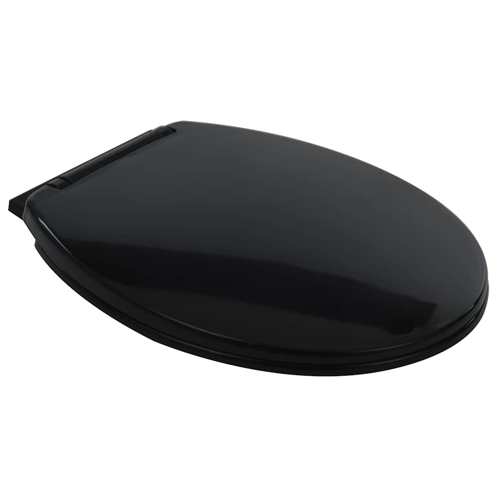 Rimless Toilet 7 cm Extra Height Soft Close Ceramic Black